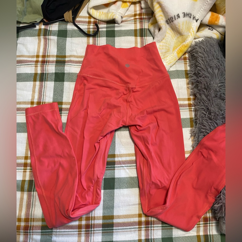 lululemon raspberry cream 28in align leggings